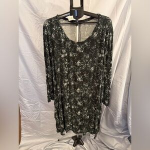 Ellos Stretch Knit Scoop Neck A-Line Dress